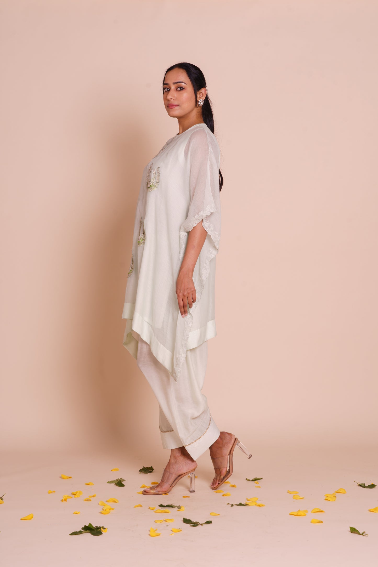 Saisha Pastel Green Kaftan Set
