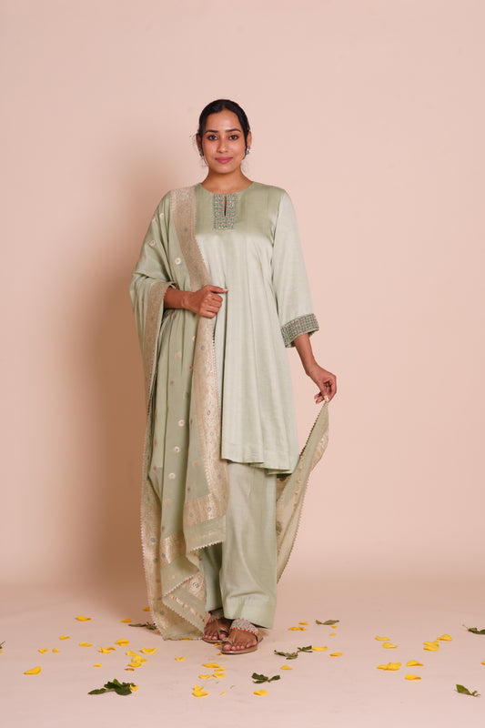 Neelima Powder Blue Kurta Set