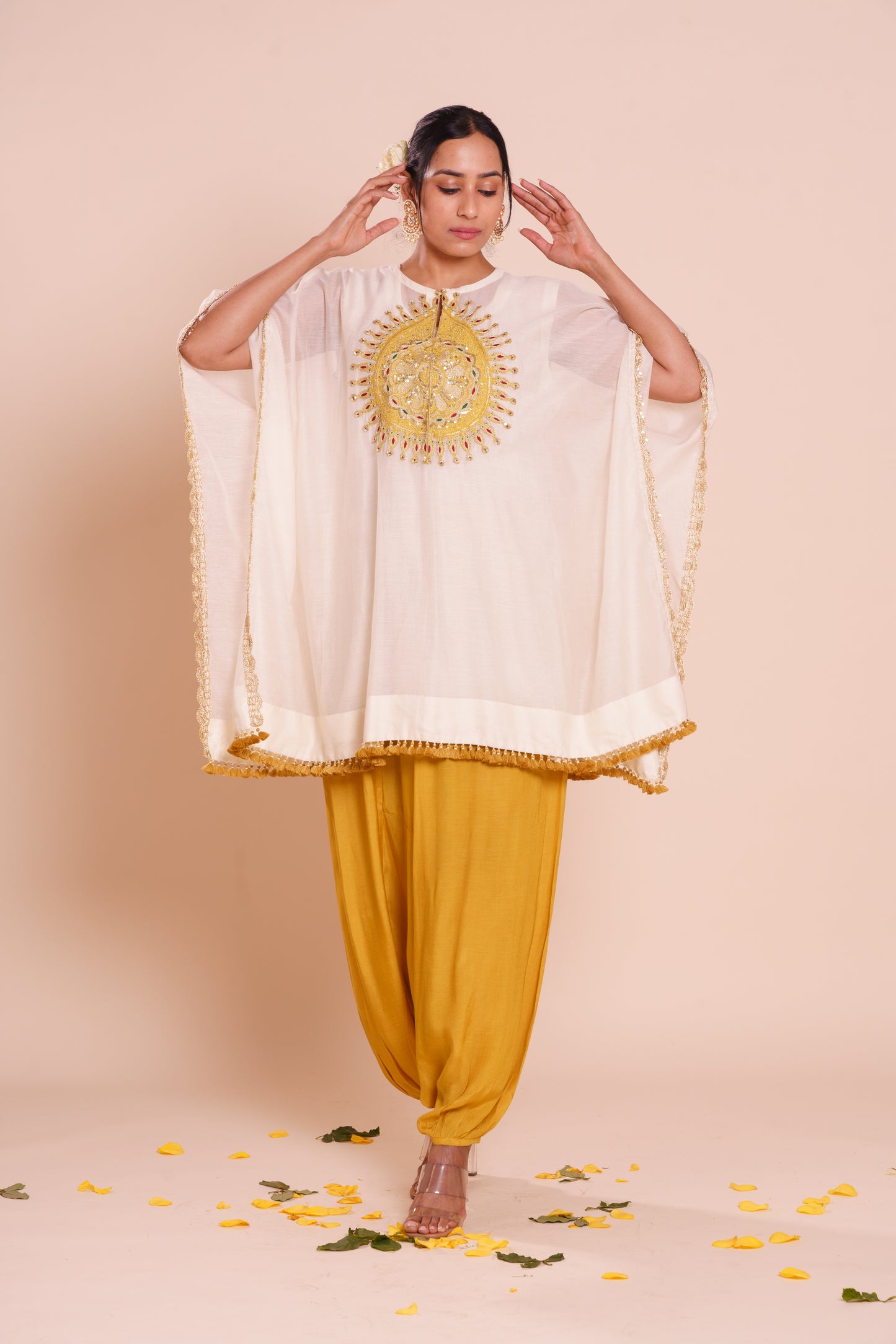 Amara Ivory Kaftan Set
