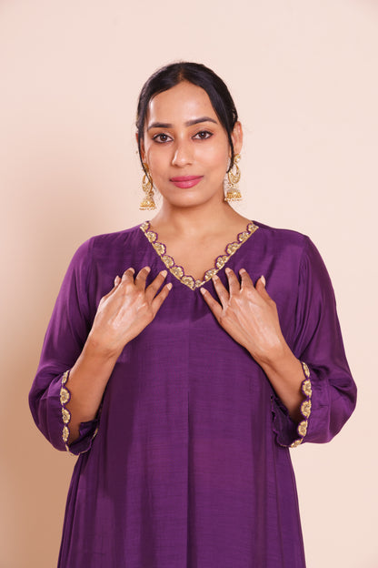 Nysa Purple Kurta Set