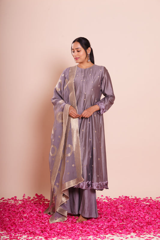 Tarini Grey Chanderi Set