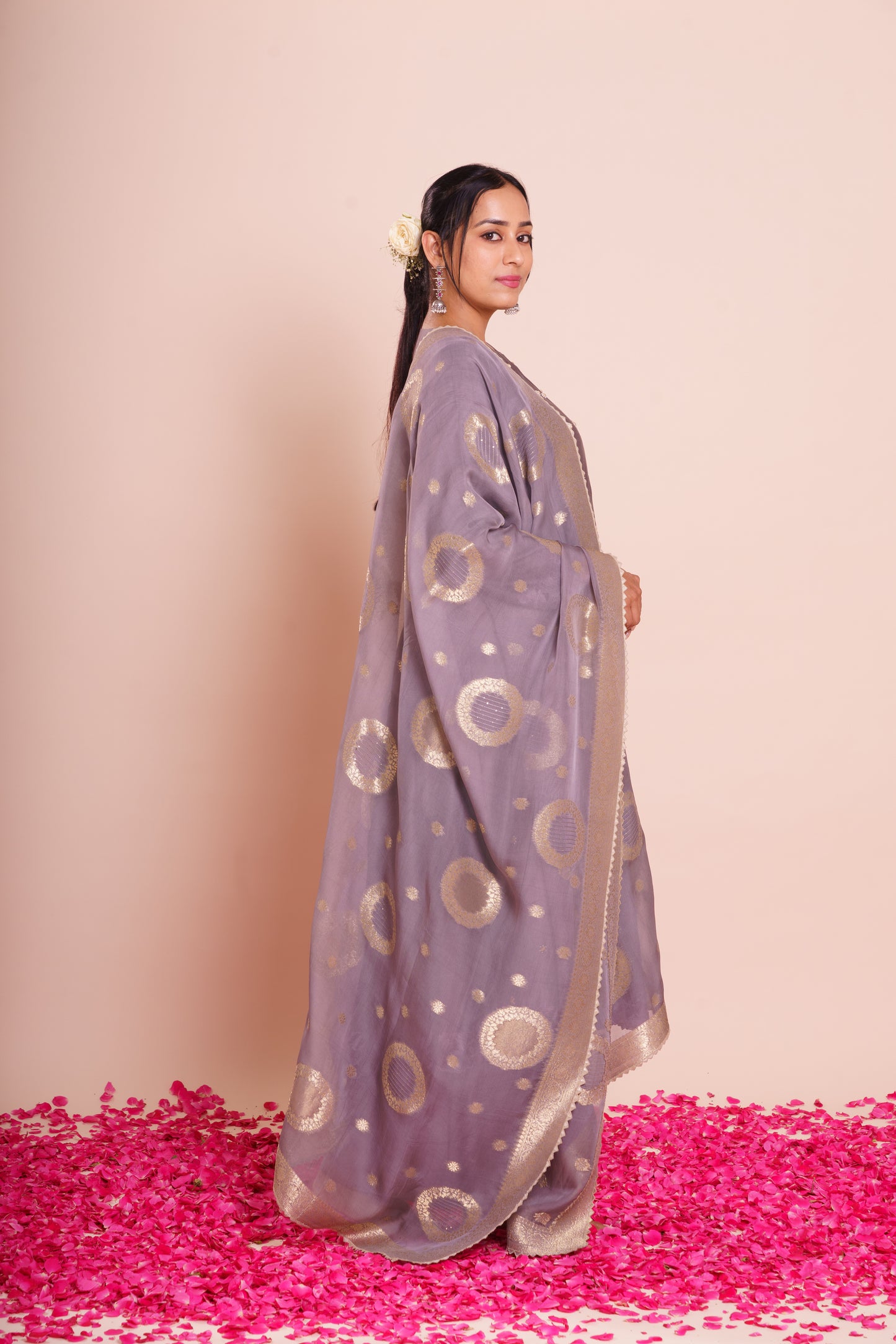 Tarini Grey Chanderi Set