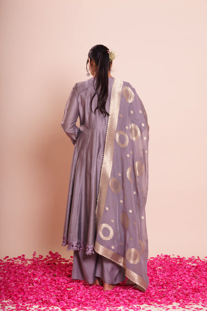 Tarini Grey Chanderi Set