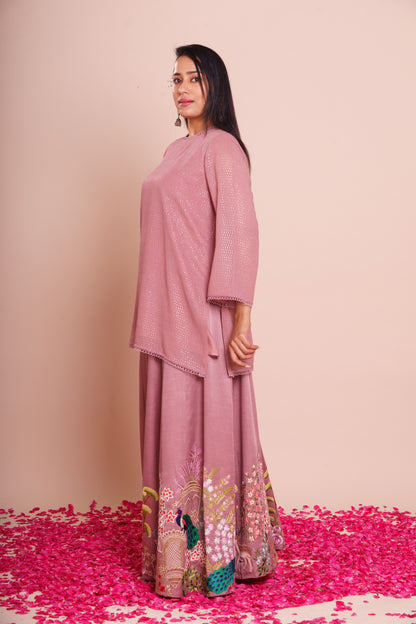 Reva Pink Kurta Sharara Set