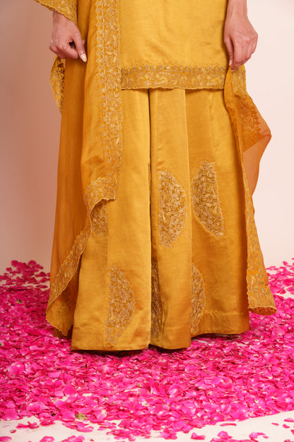 Ishika Mustard Yellow Kurta Sharara Set