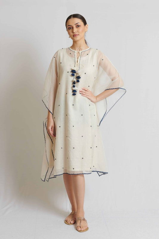 Ivory Kota Cotton Kaftan