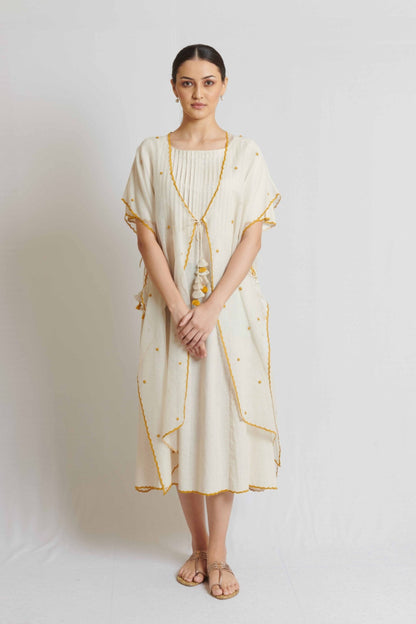 Ivory Kota Cotton Poucho