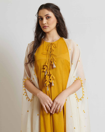Yellow kalidar with cape