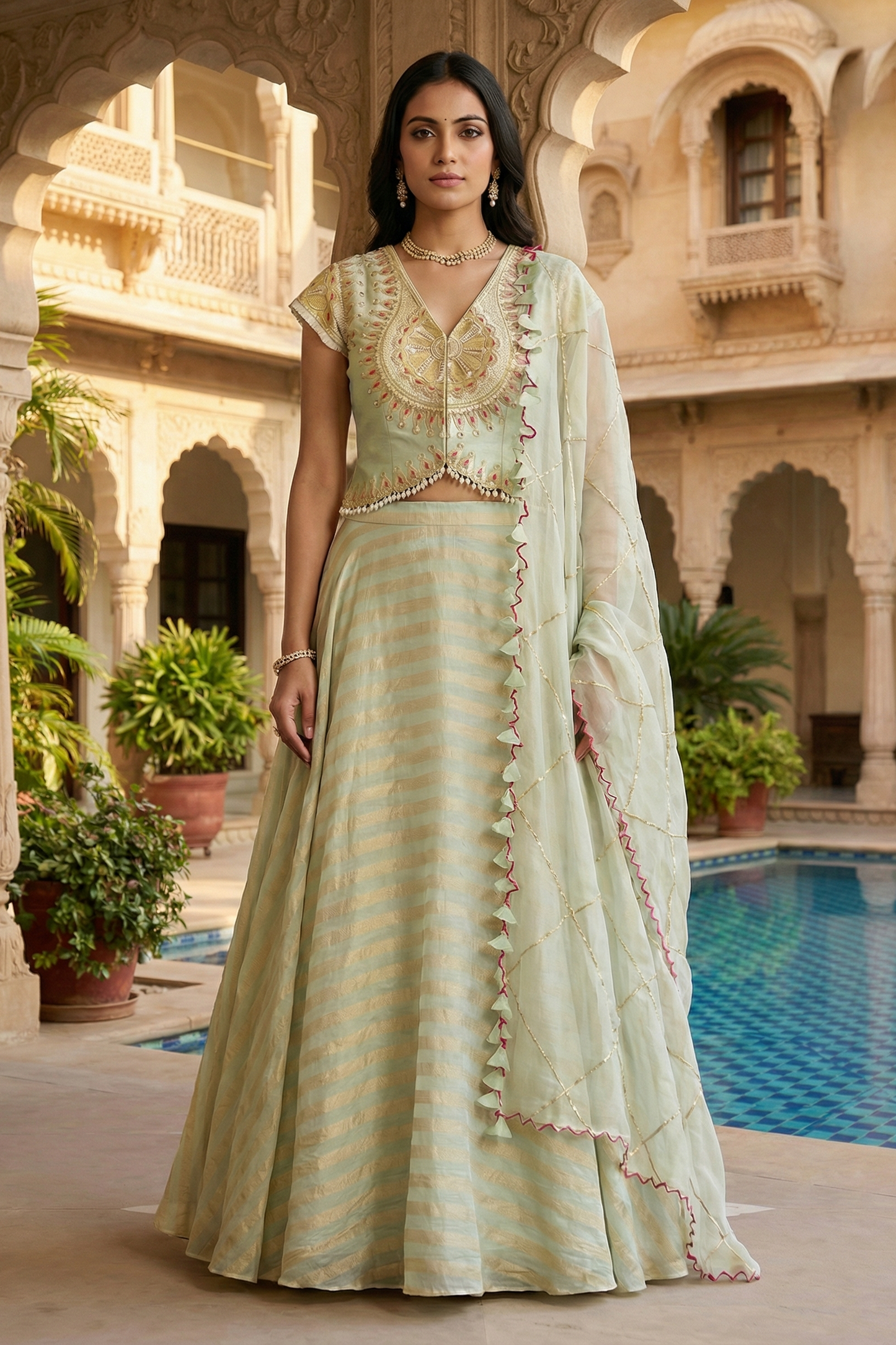 Parijat Skirt Set