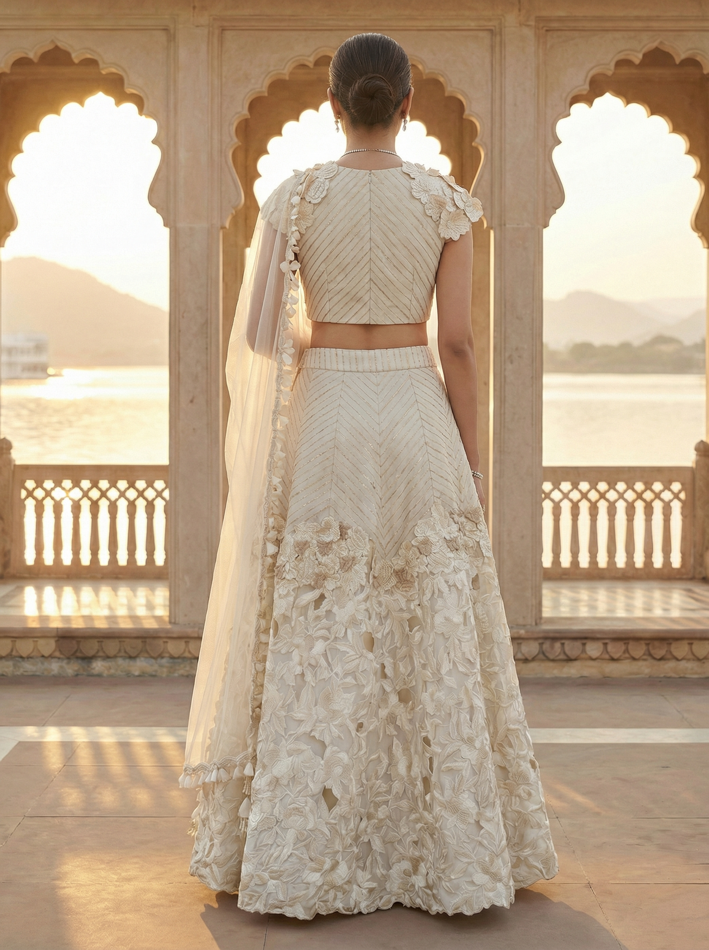 Aarini Ivory Skirt Set