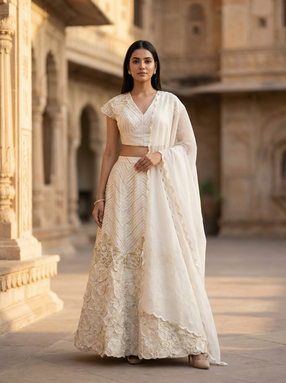 Devika Ivory Skirt Set