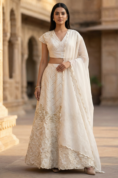 Devika Ivory Skirt Set