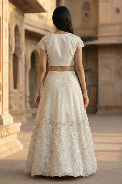 Devika Ivory Skirt Set
