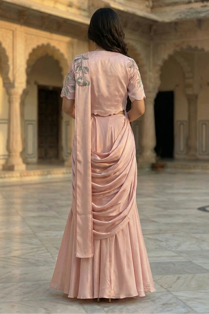 Reet Drape Sari Set