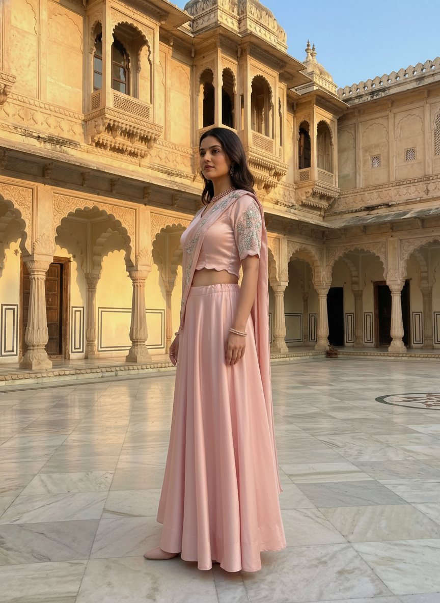 Reet Drape Sari Set
