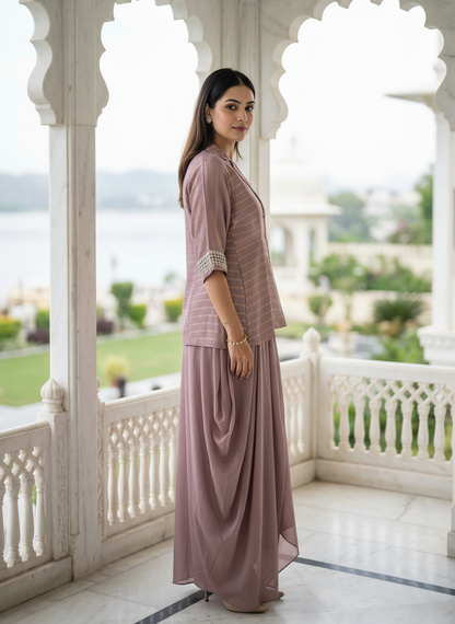 Mula Chanderi Skirt Set